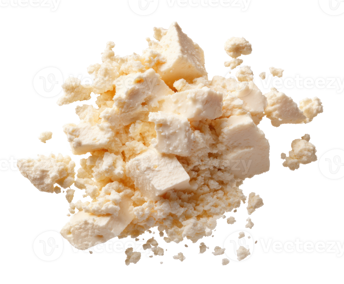 Crumbled cheese texture for culinary use and recipes png