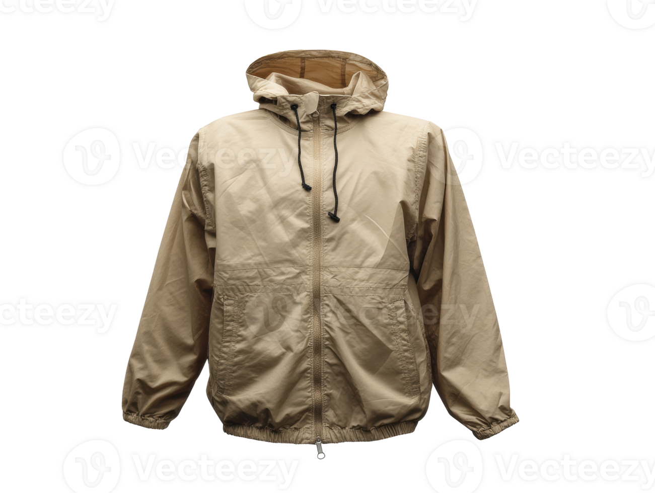 Lightweight beige jacket for outdoor activities and casual wear png