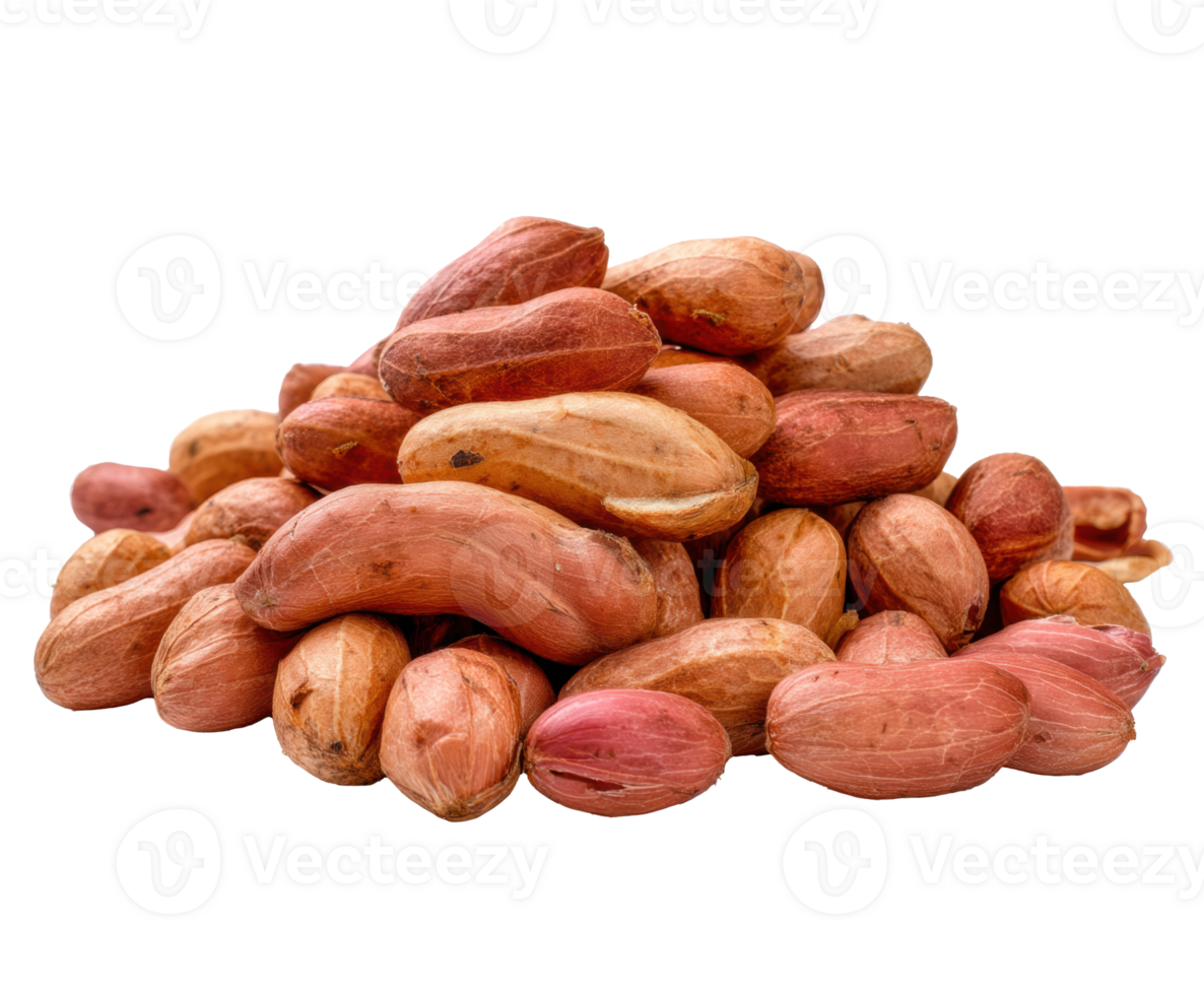 Raw peanuts piled together for healthy snacking options png