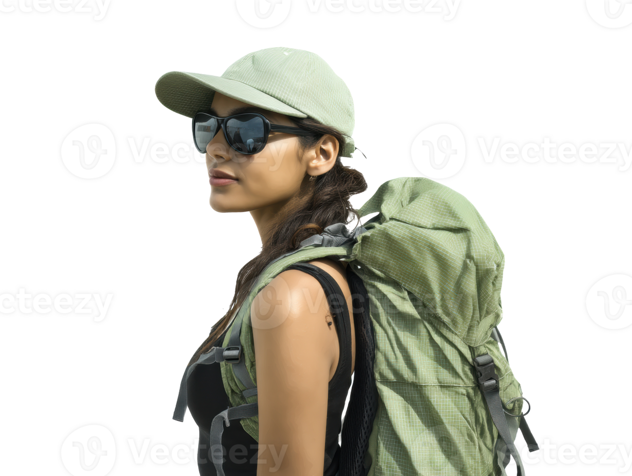 Adventurous journey with a backpack in outdoor exploration png