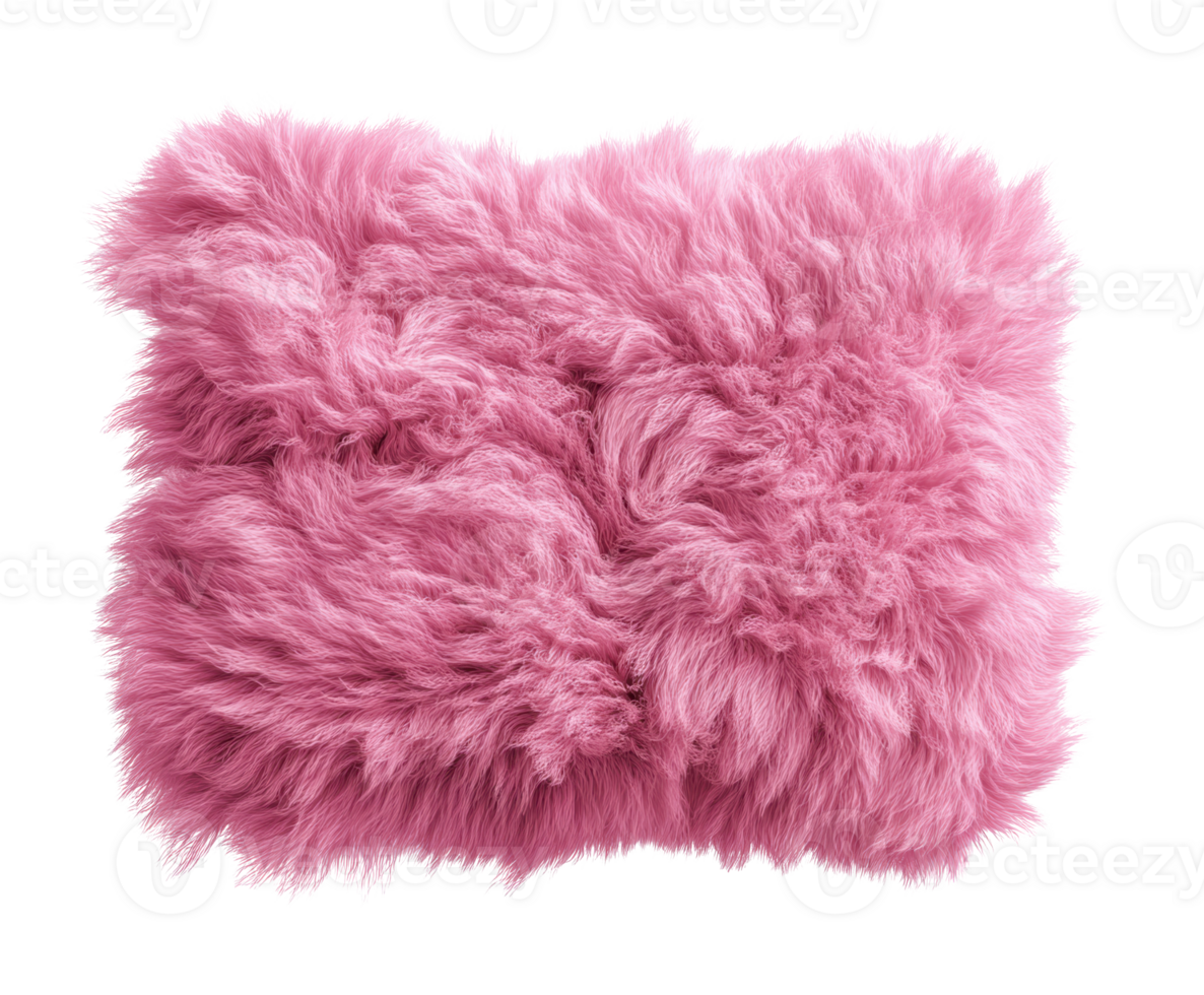 Soft pink fur pillow for cozy home decor and comfort png