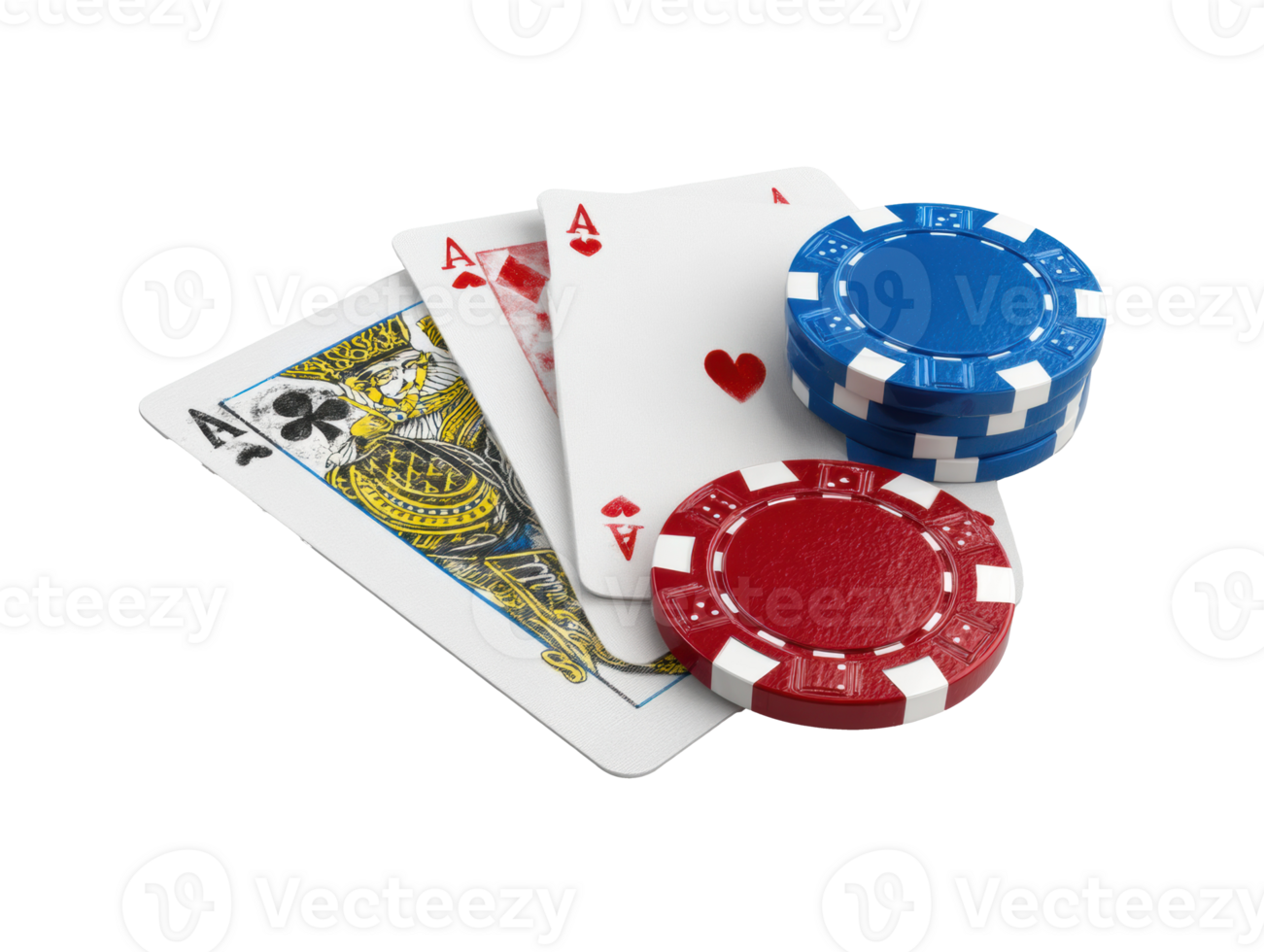 Playing cards and chips for a thrilling casino night png