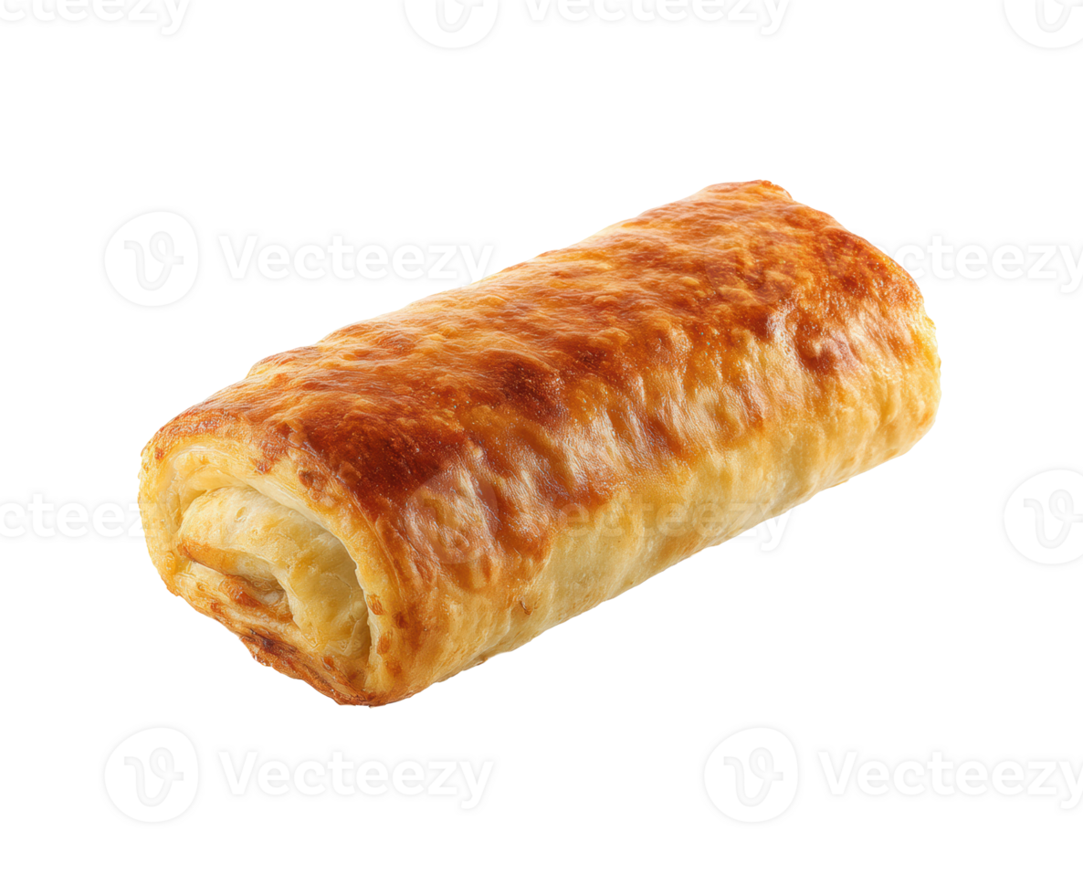 Freshly baked pastry roll with golden crust and flaky texture png