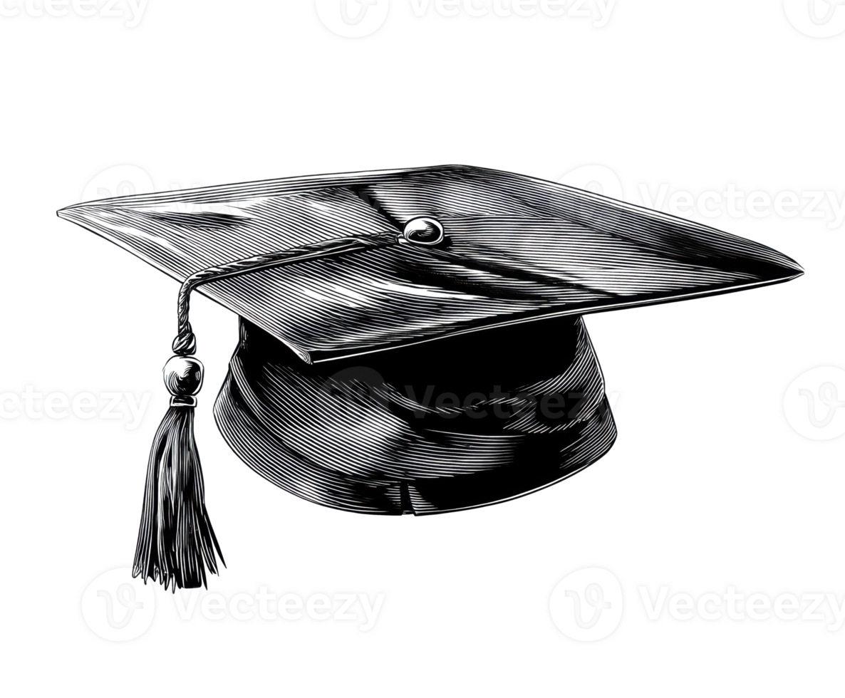 Graduation cap symbolizing achievement and academic success png