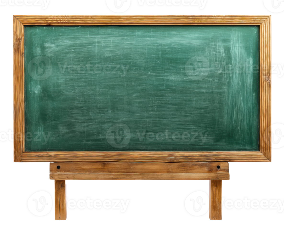 Classic chalkboard on wooden stand for educational use png