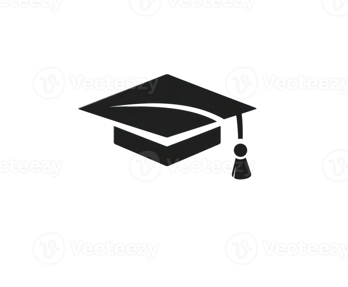 Graduation cap symbolizing academic achievement and celebration png