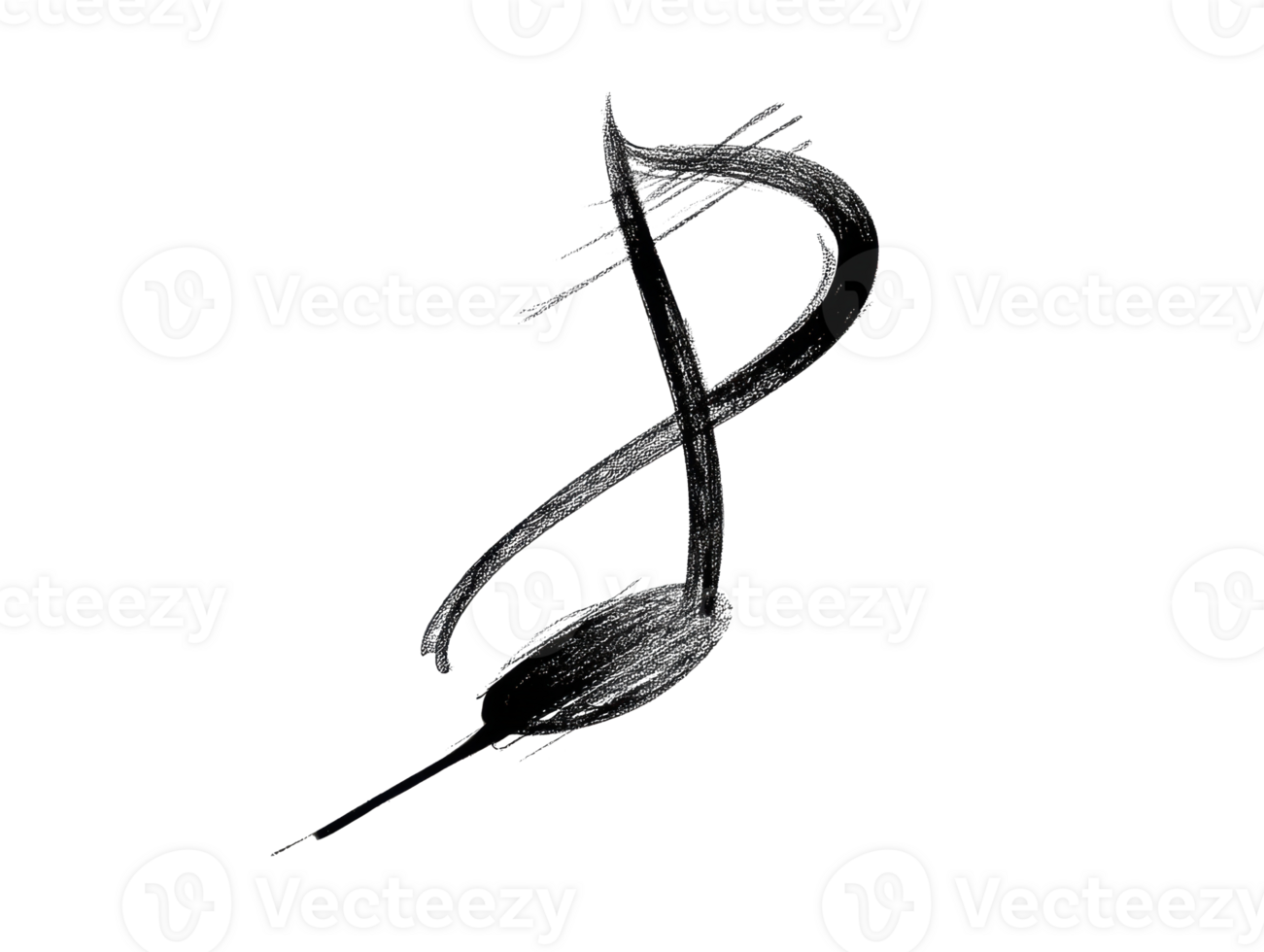 Artistic representation of a musical note for creative projects png