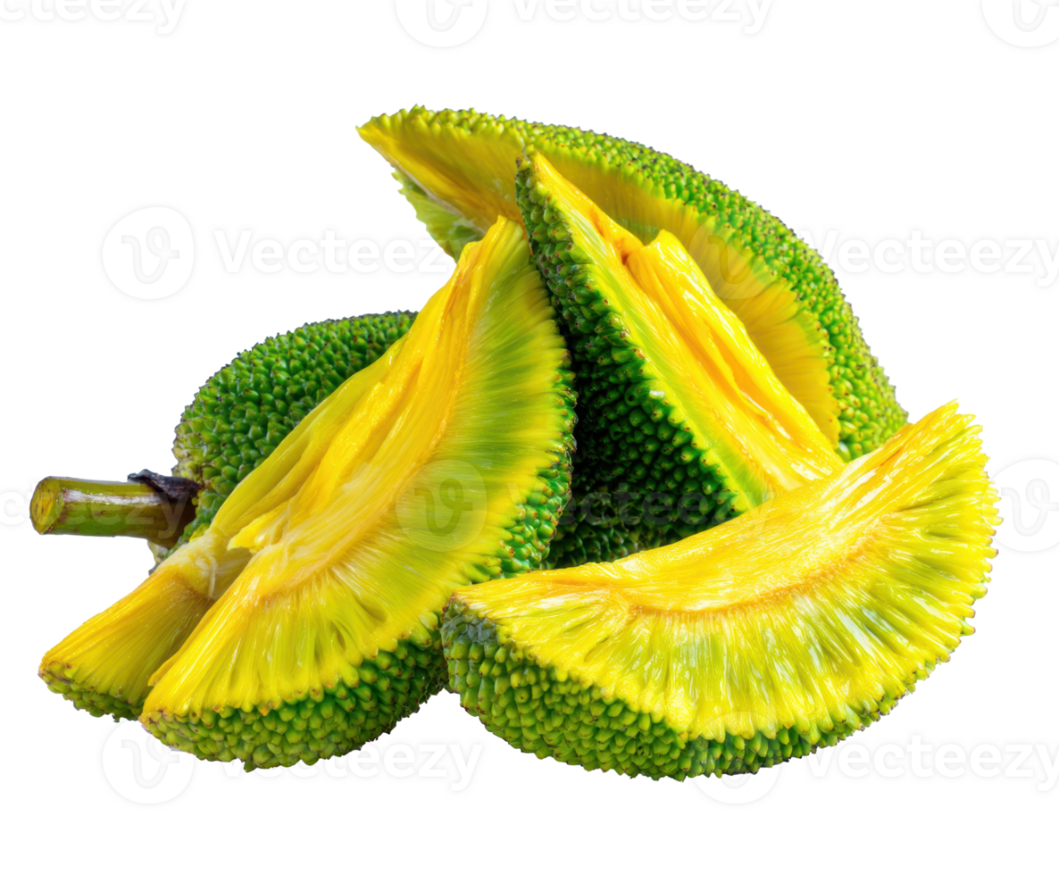 Fresh jackfruit slices arranged artistically for culinary use png