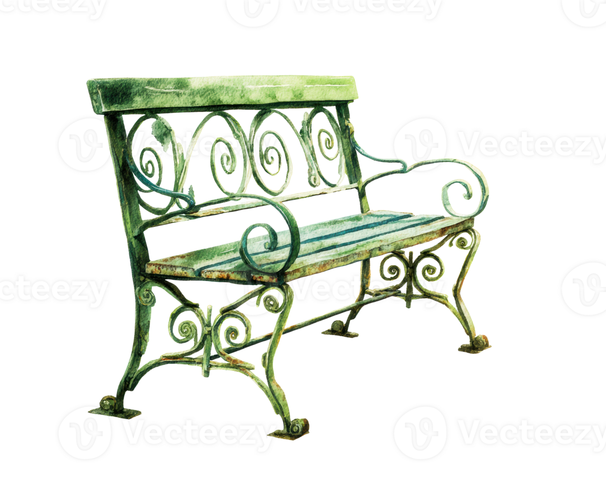 Vintage bench design for garden and outdoor spaces png