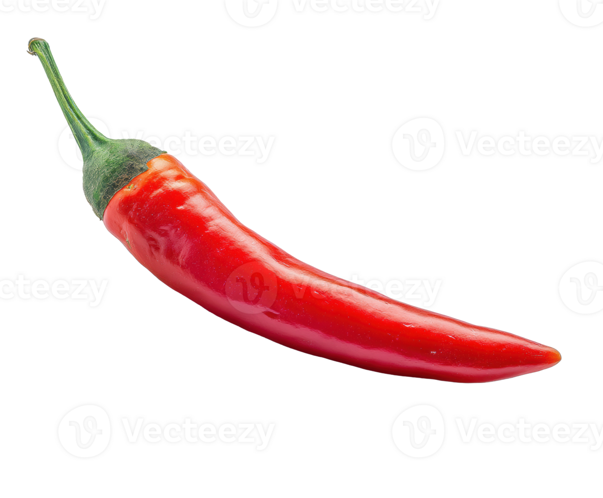 Vibrant red chili pepper on display for culinary inspiration png