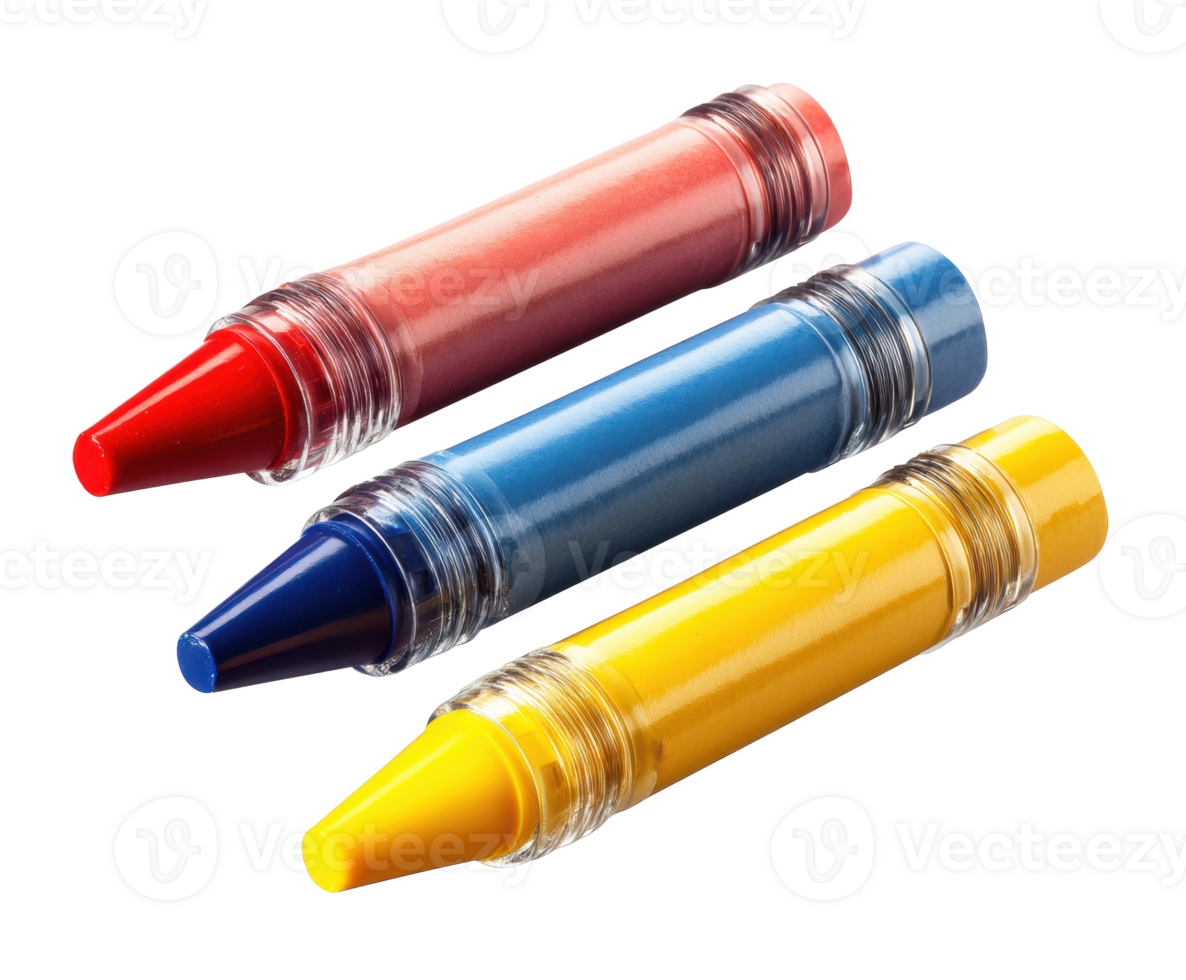Vibrant colored crayons for creative arts and crafts png