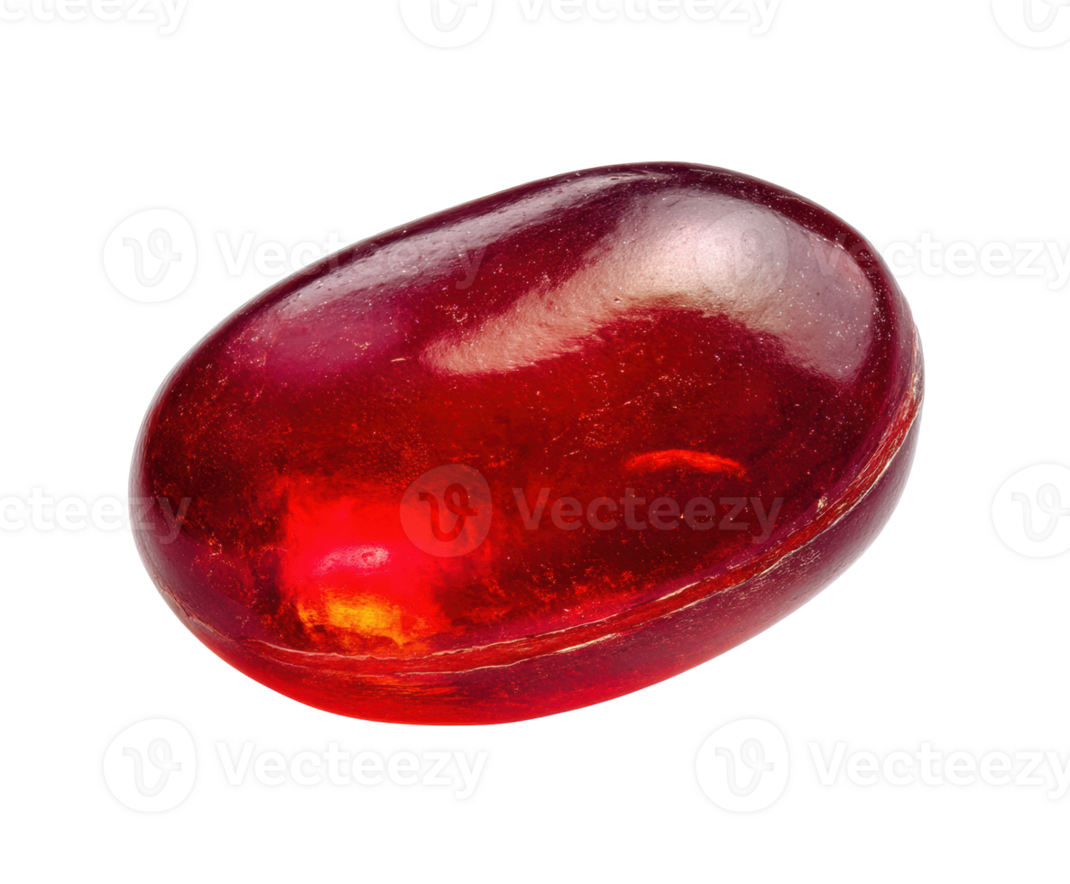 Radiant red gemstone on a reflective surface for crafting use png