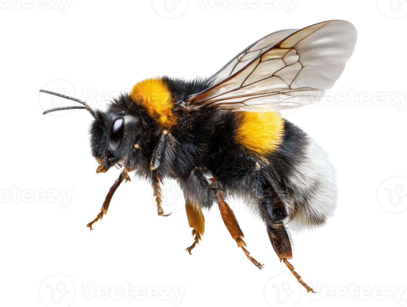 Bumblebee buzzing within a natural habitat during spring season png