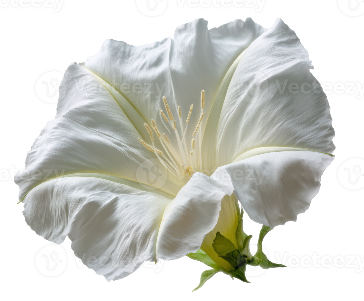 Beautiful white flower with delicate petals for decoration png