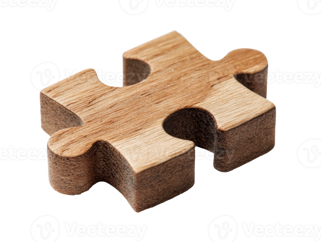 Wooden puzzle piece for creative problem solving activities png