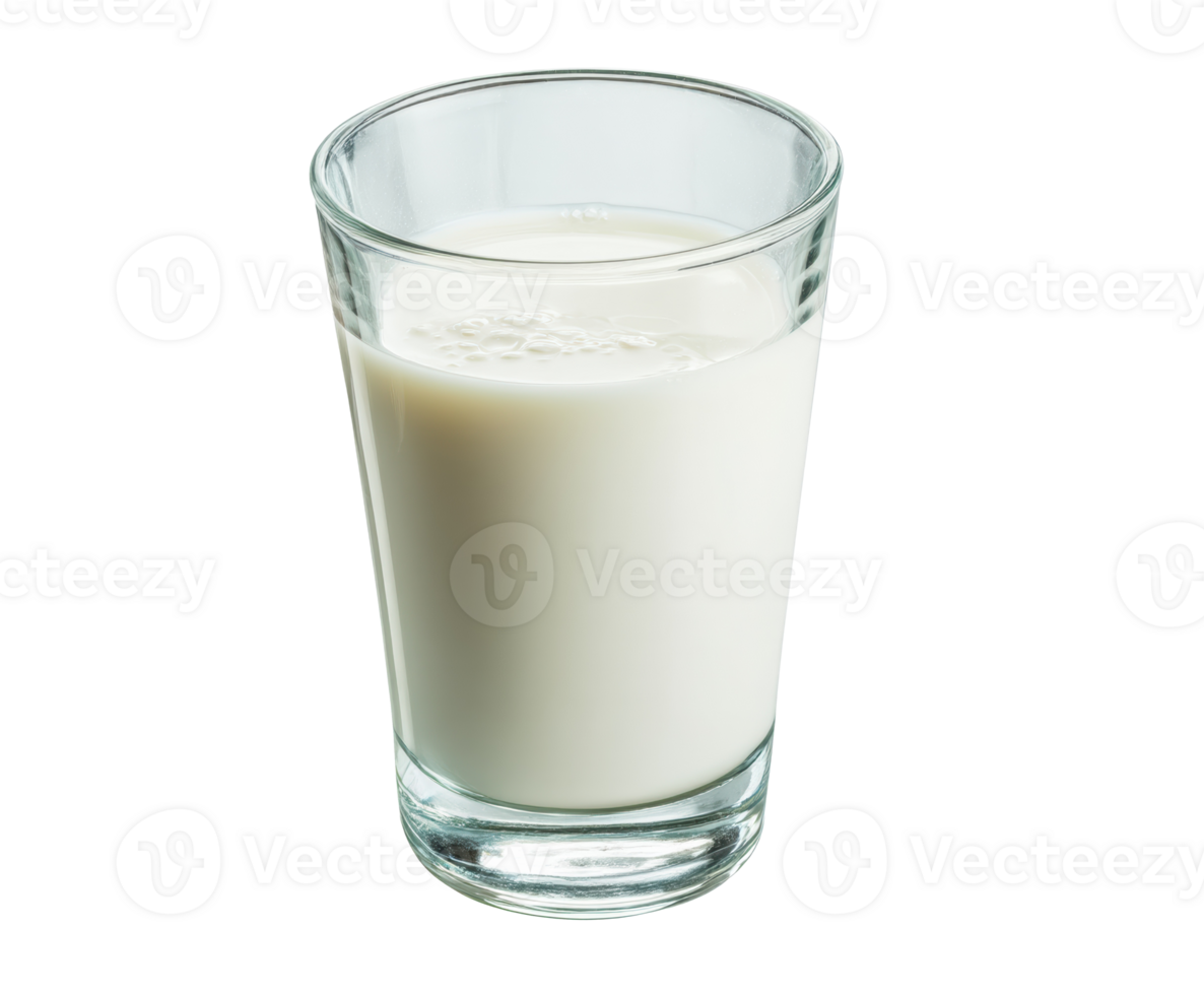 Refreshing glass of milk served on a wooden table png