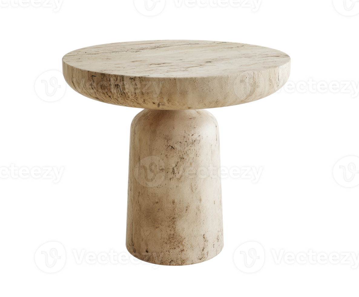 Modern round side table design for contemporary living spaces png