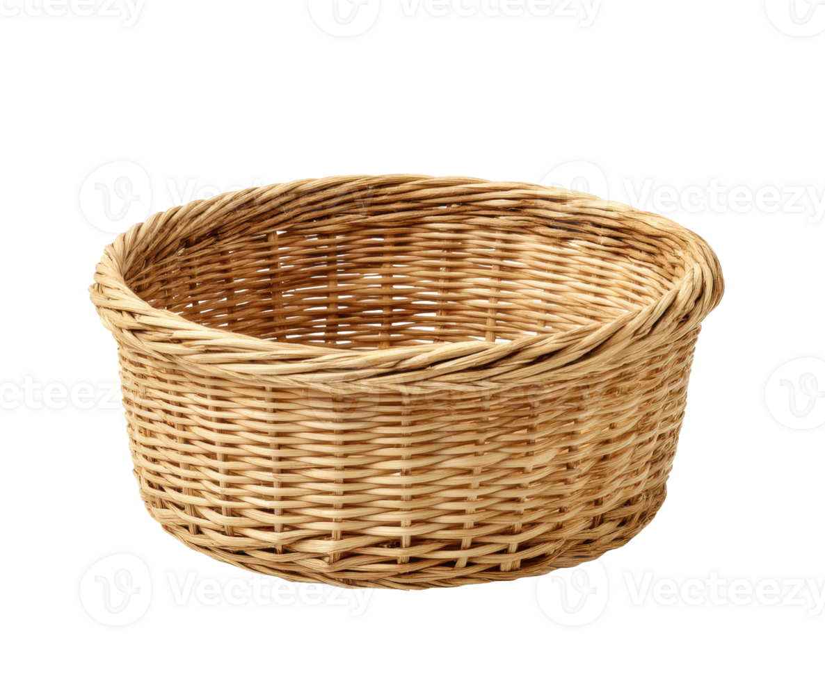 Woven basket for storage and organization in home decor png