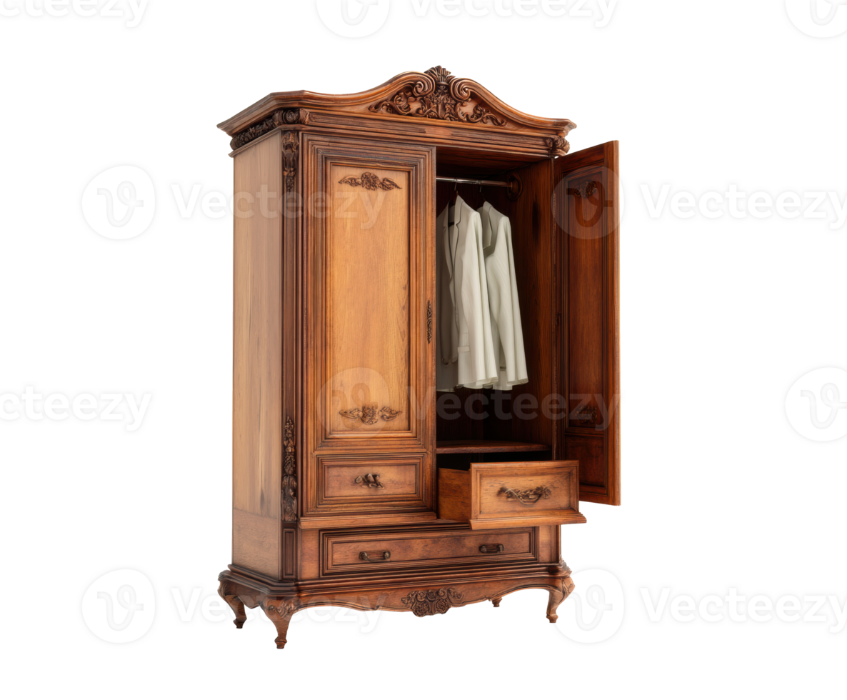 Elegant wooden wardrobe for stylish home storage solutions png