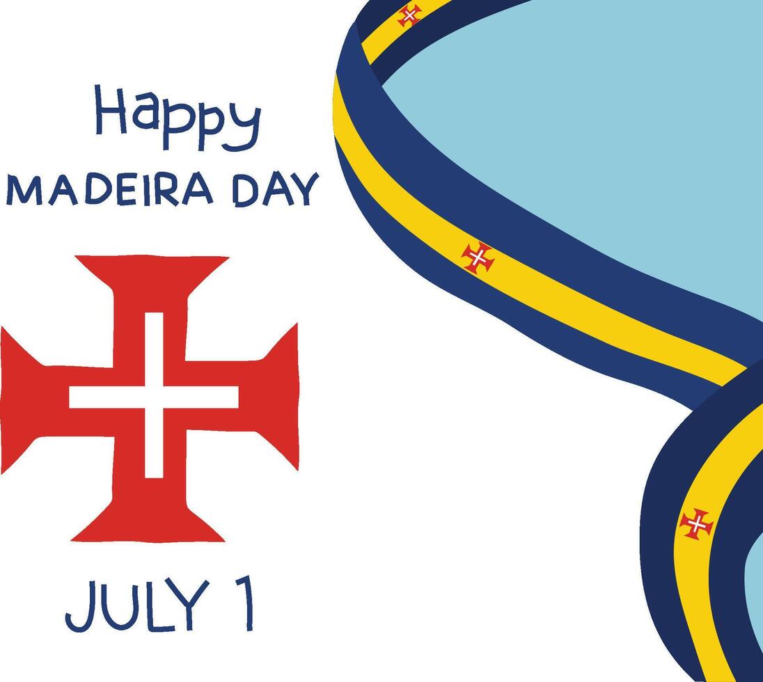 Portugal madeira day Happy Madeira Days vector