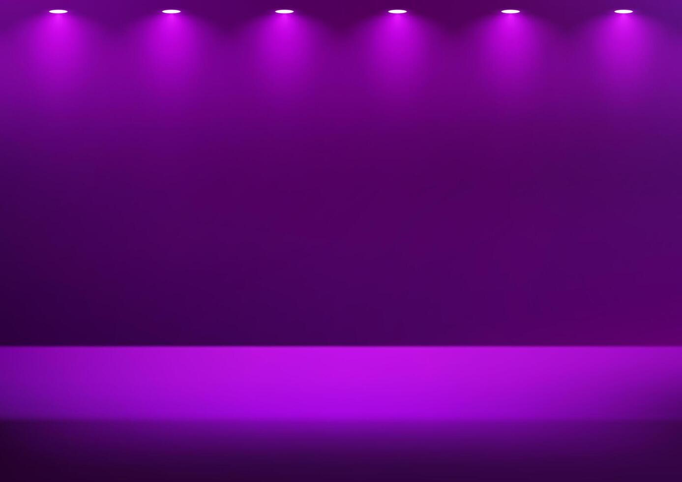 Empty purple studio room background space for selling products on the website. Empty room with spotlight effect. illustration. vector