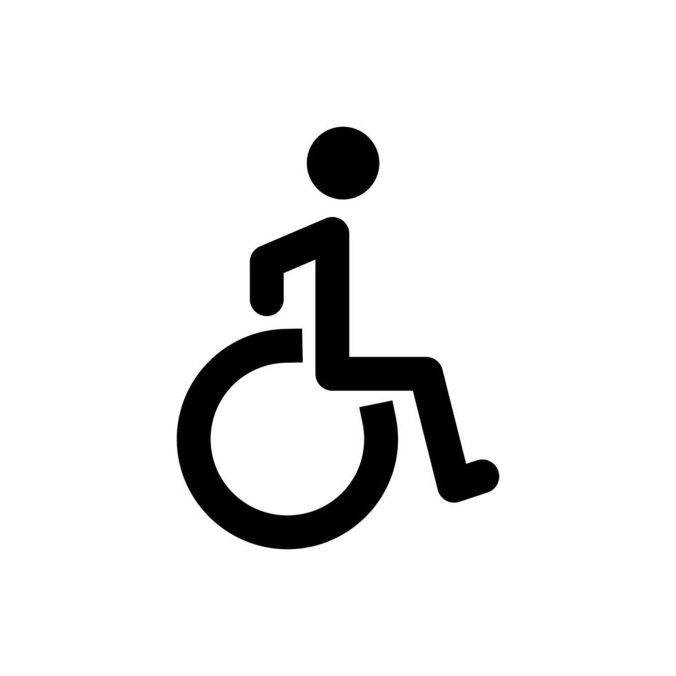 Wheelchair Push Icon vector