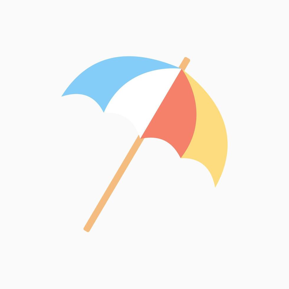 an umbrella with a colorful design flat icon vector