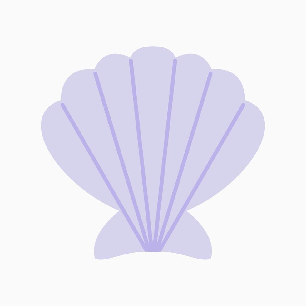 a purple shell on a white background vector