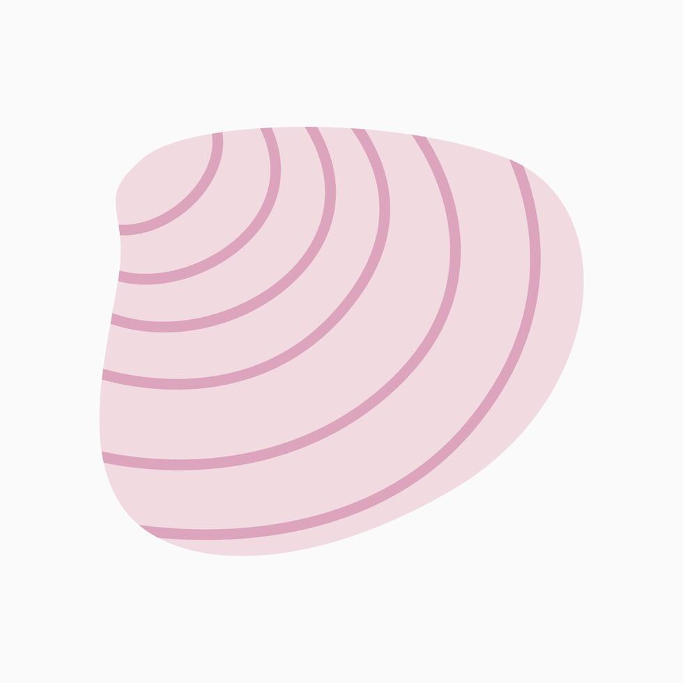 a pink shell with a spiral pattern flat icon vector