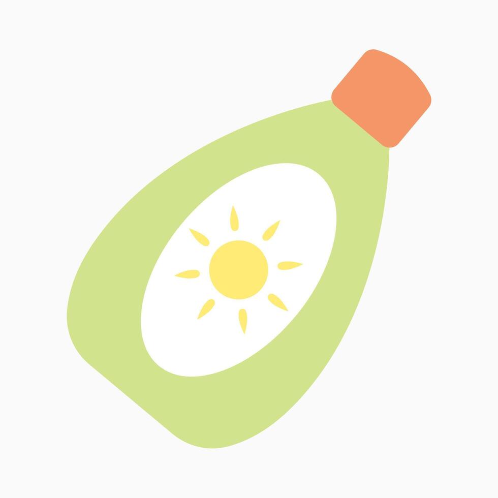 a bottle of liquid with a sunblock vector