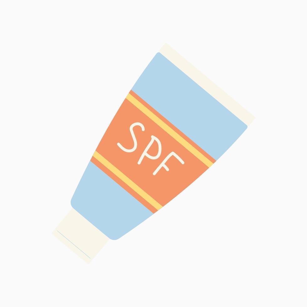 a tube of sunscreen flat illustration vector