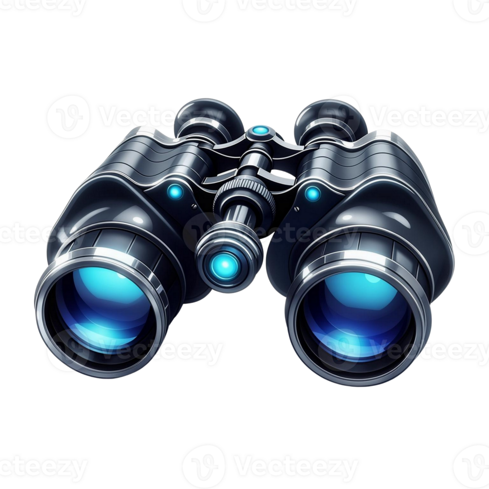 Futuristic binoculars with sleek design and glowing lenses png