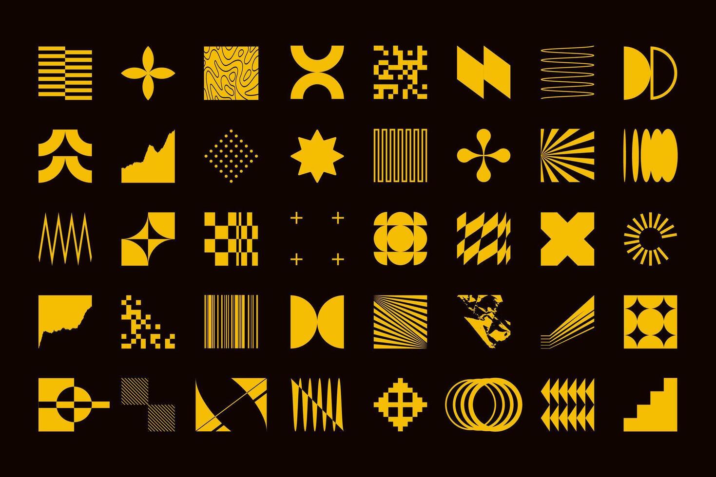 Abstract Geometrical Shapes Set vector