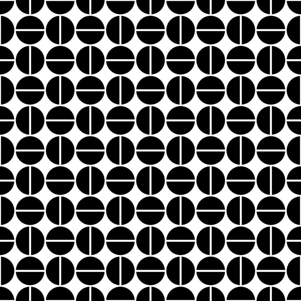 Trendy, retro geometric seamless patterns with cofe bins circles. Modern abstract background texture vector