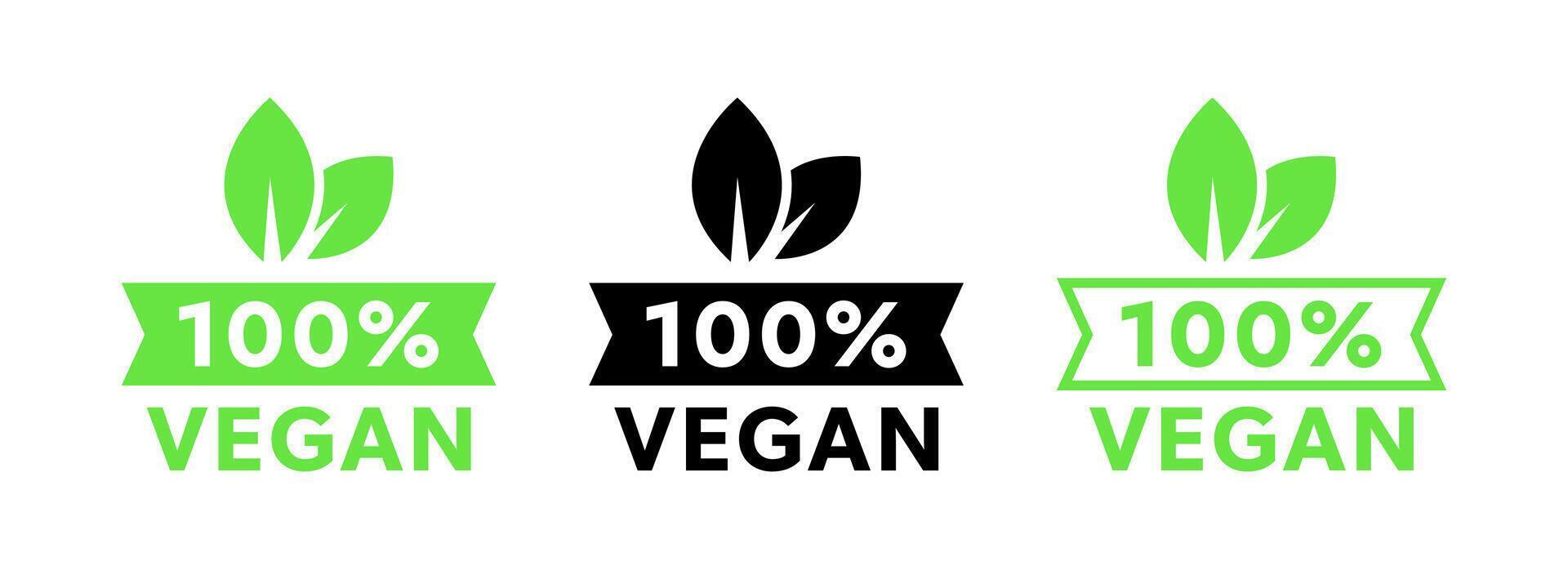 Vegetarian food product badges. Vegan friendly vector