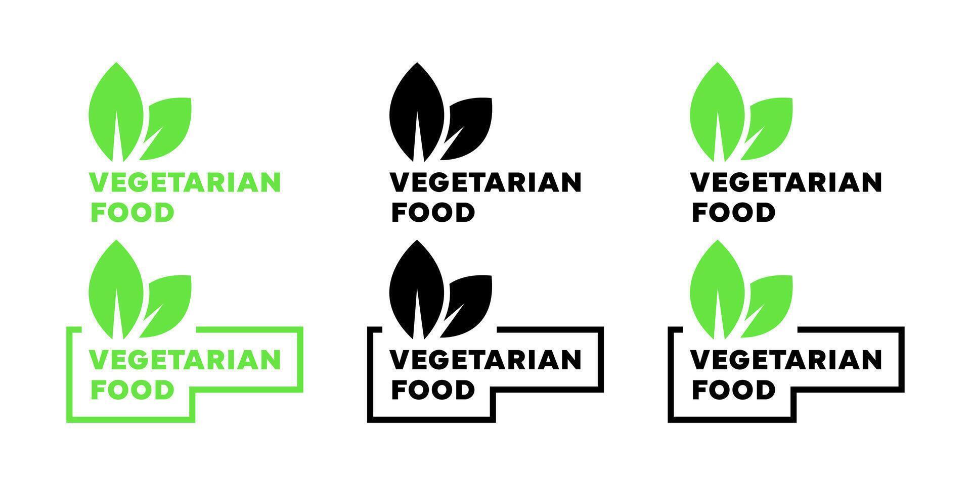 Vegan product labels. Healthy eating vector