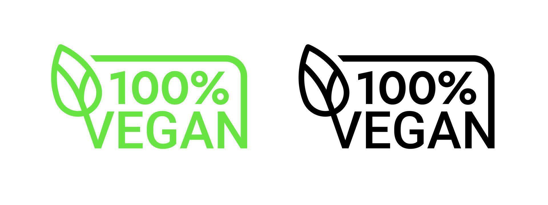 Vegan product emblems. Vegetarian signs vector