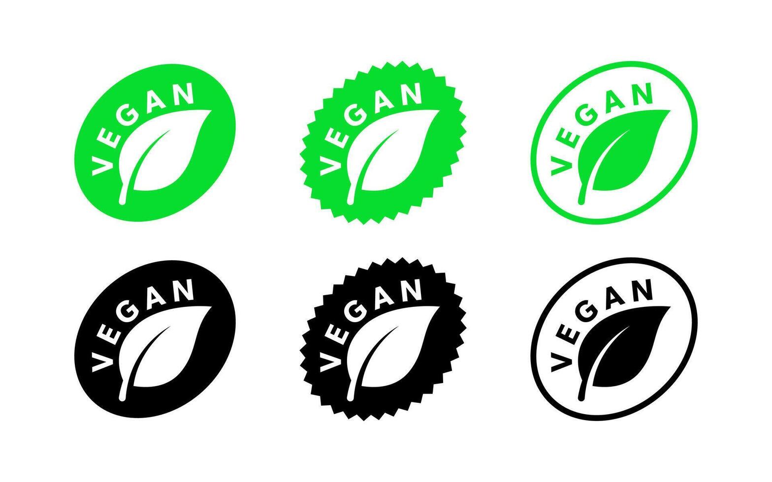 Vegan product labels. Vegan friendly vector