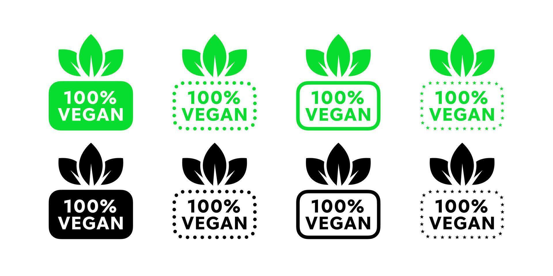 Vegetarian food signs. Vegan friendly vector