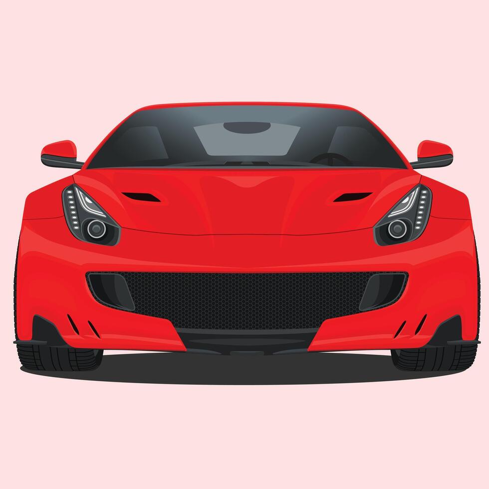 Realistic Car Illustrations in Bold Colors vector