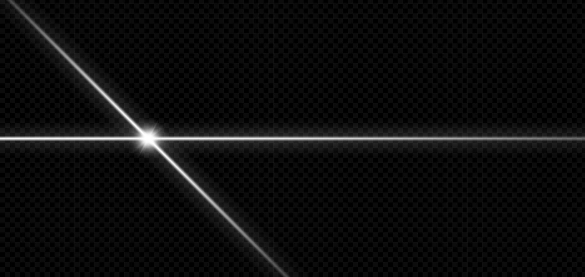 White laser light beam with radial glow and sparkle effect on dark background. Shiny halo and energy ray projection create a magical aura. Perfect for futuristic or power themed designs. vector