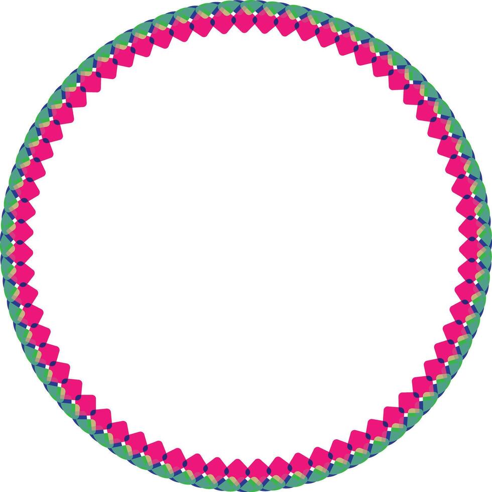 Vibrant geometric circle border design with colorful accents vector