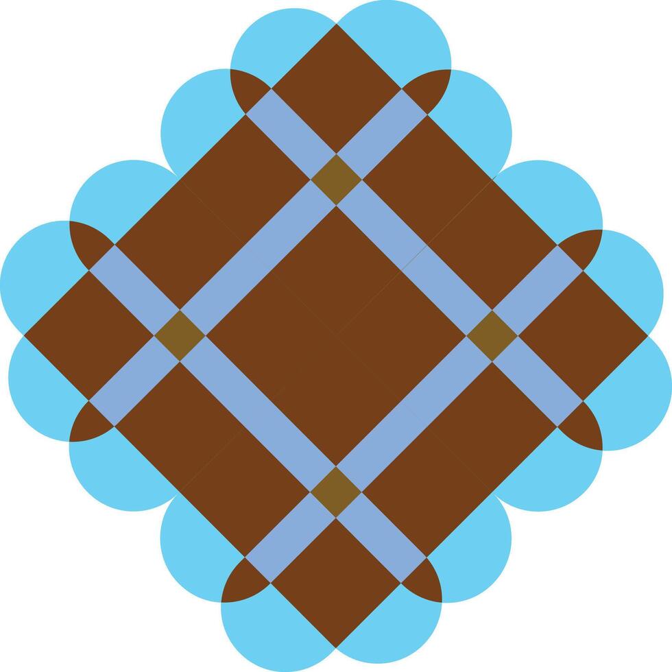 Geometric diamond pattern with elegant scalloped edges vector