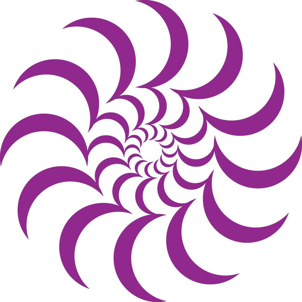 Vibrant purple swirling spiral pattern design vector