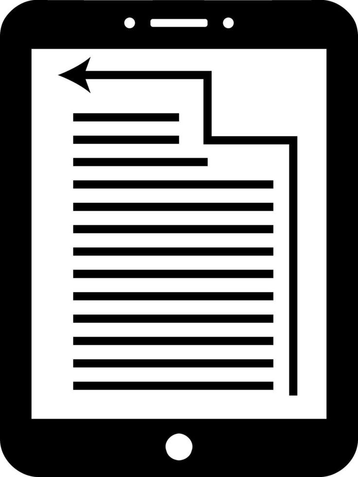 E-Reader Icon - Digital Book and Document Reader vector