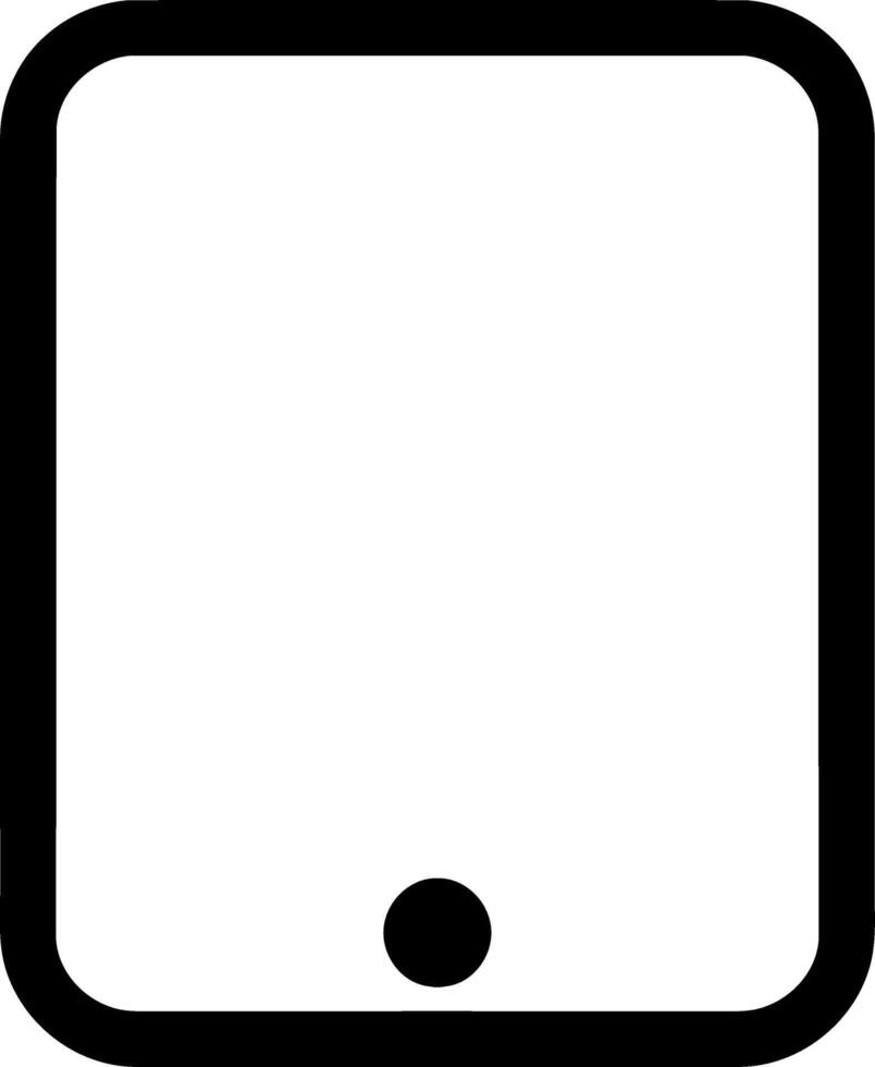 Blank Tablet Device Icon - Mobile Technology and Smart Device vector