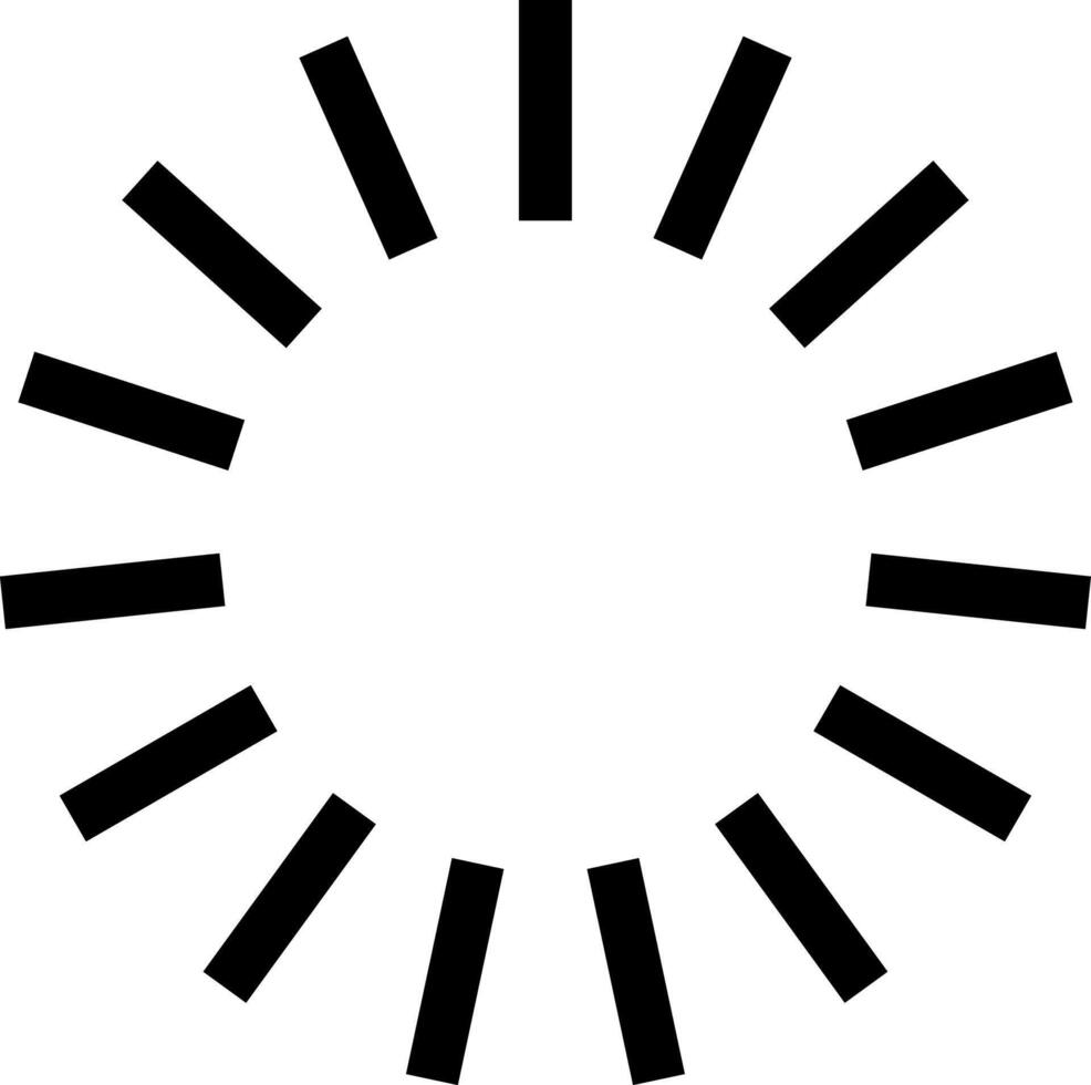 Loading Spinner Icon - Black Minimalist Progress Indicator vector