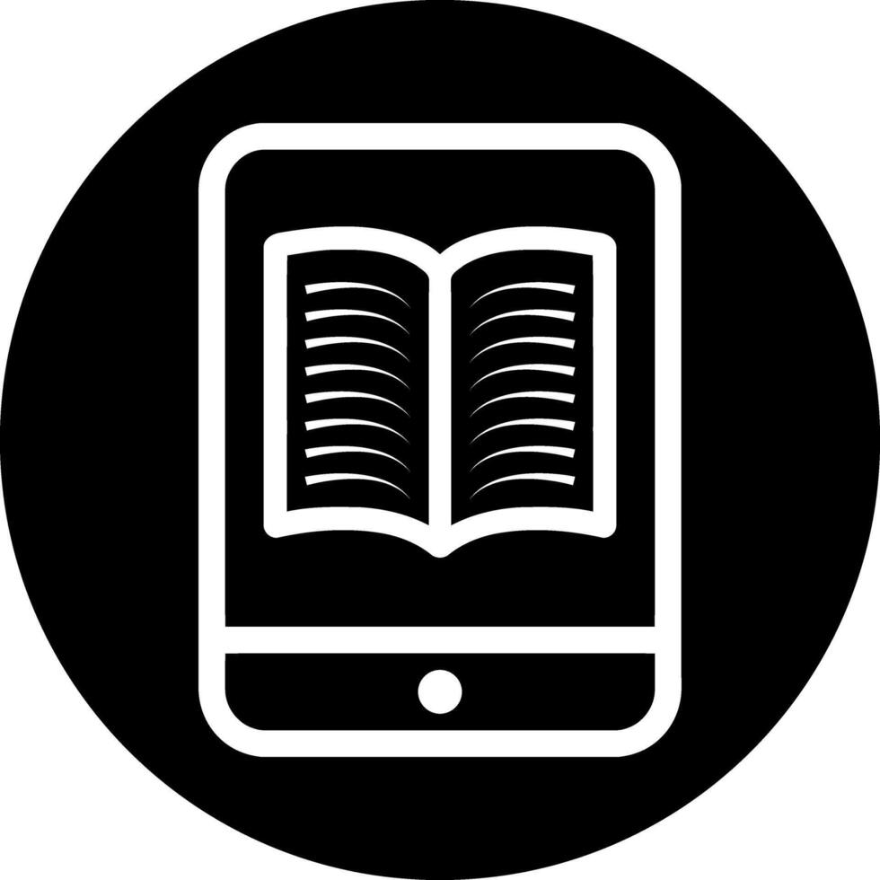 E-book on Tablet Icon - Digital Reading and Learning App vector