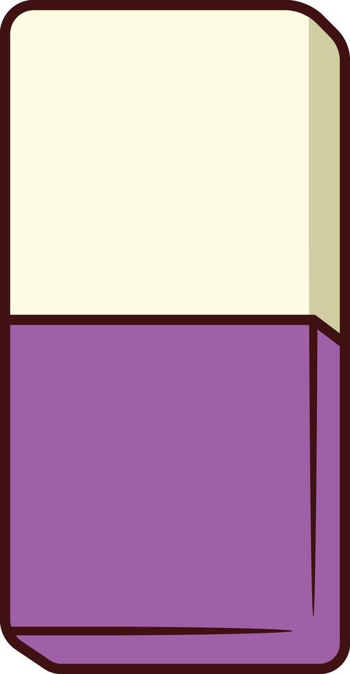 Purple and white eraser illustration vector