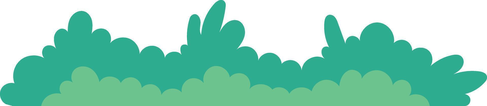 Bright cartoon bush with soft edges illustration vector